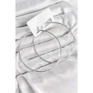 Pirinç Halka Model Gümüş Renk Kadın Küpe