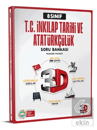 3D 8. Sınıf İnlilap Tarihi Atatürkçülük Soru Bankası