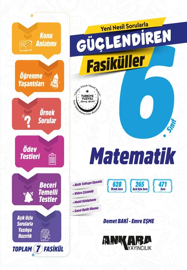 6.Sınıf Güçlendiren Matematik Fasiküller Seti Ankara Yayın