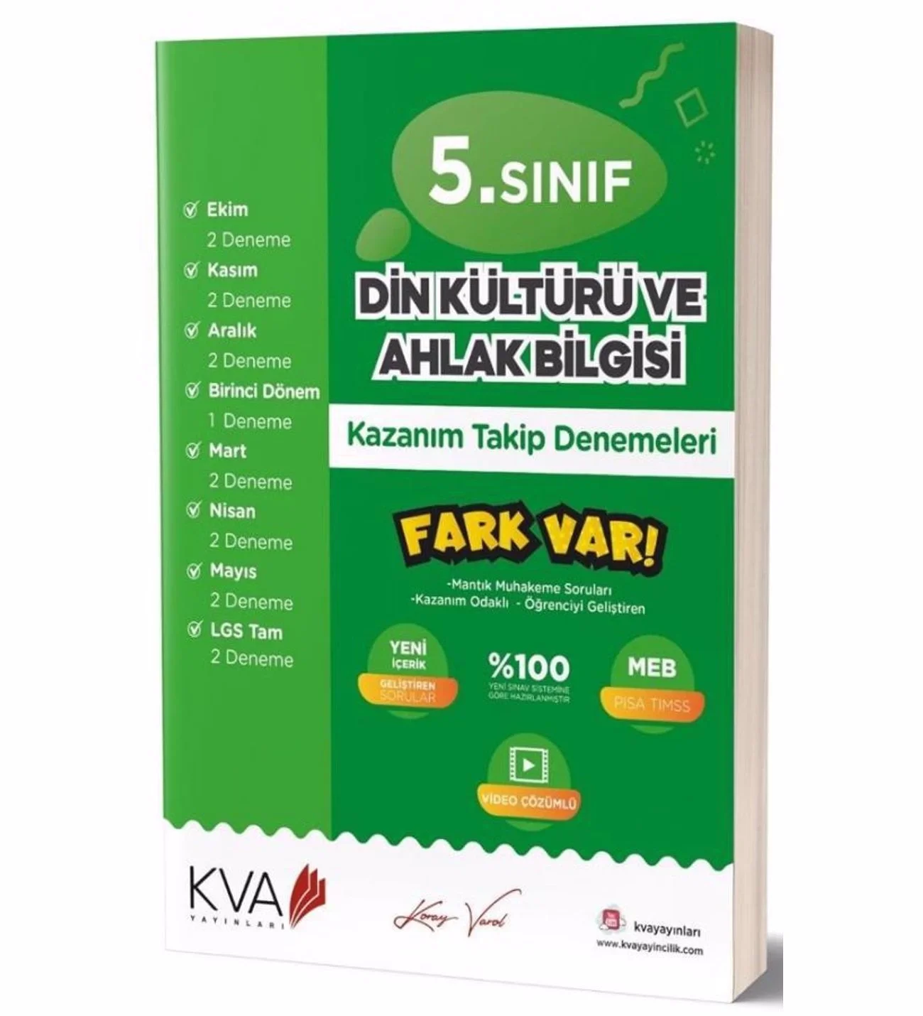 Kva 5.Sınıf Din Kültürü Kazanım Takip Denemeleri Koray Varol Akademi