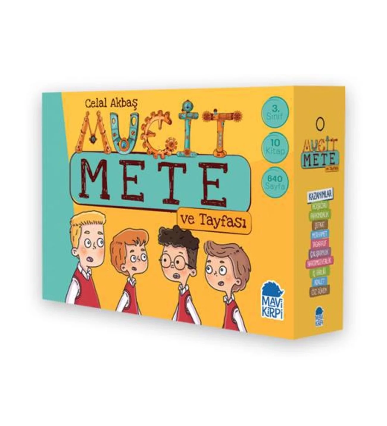 Mucit Mete Ve Tayfası 3.Sınıflar İçin 10 Kitap Celal Akbaş Mavi Kirpi
