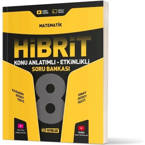 Hız 8.Sınıf Matematik Hibrit Konu Anlatımlı Etkinlikli Soru Bankası