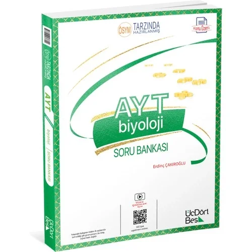 Ayt Biyoloji Soru Bankası Üçdörtbeş Yayın