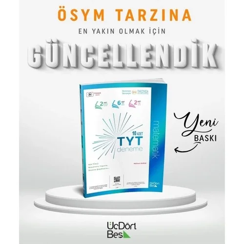 Tyt Matematik 10 Deneme Üçdörtbeşyayın