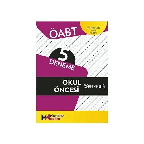 Öabt Okul Öncesi Öğretmenliği 5 Deneme Master Work
