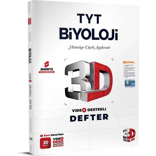 3D Tyt Biyoloji Video Destekli Defter