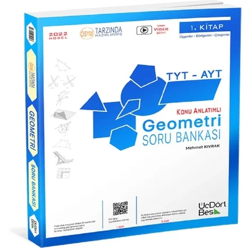 Tyt Ayt Geometri Konu Anlatım Soru Bankası 1.Kitap Üçdörtbeş