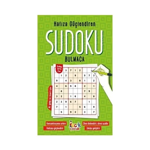 Hafıza Güçlendiren Sudoku Bulmaca Bıcırık Çocuk