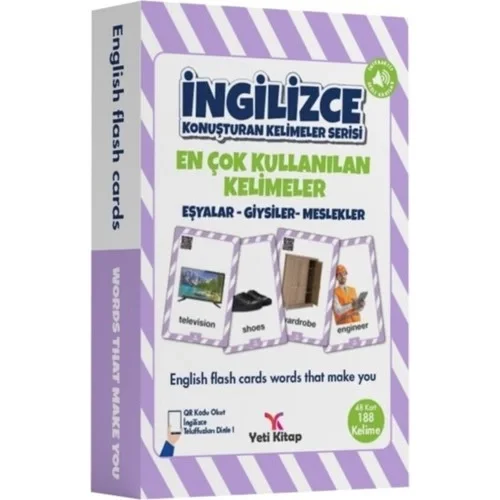 İngilizce Çok Kullanılan Kelimeler Kartları Yeti Kitap
