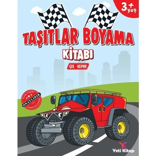 Taşıtlar Boyama Kitabı Çek Kopar 3+Yaş Yeti Kitap