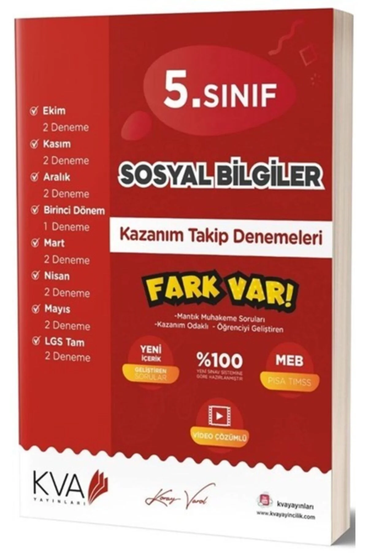 Kva 5.Sınıf Sosyal Bilgiler Kazanım Takip Denemeleri Koray Varol Akademi