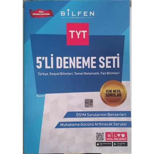 Bilfen Tyt 5 Li Deneme Seti