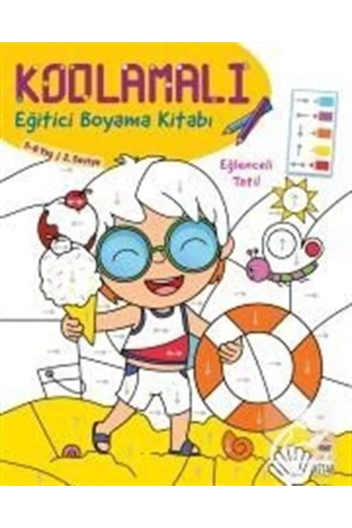 Kodlamalı Eğitici Boyama Eğlenceli Tatil 5-6 Yaş Seviye 2 Sincap Kitap
