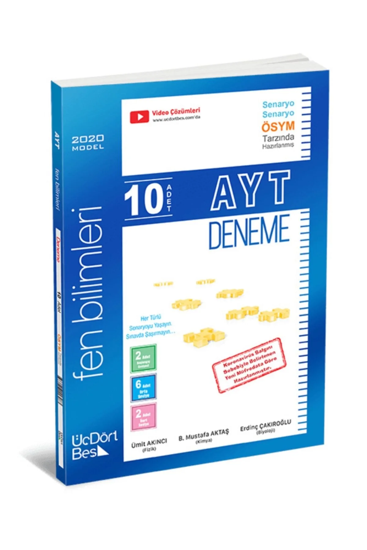 Ayt Fen Bilimleri Ösym Tarzında 10 Deneme Üçdörtbeş