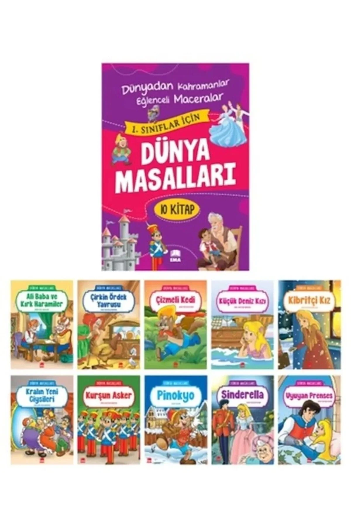 Dünya Masalları Serisi Büyük Boy Eğik El Yazılı Ema Kitap
