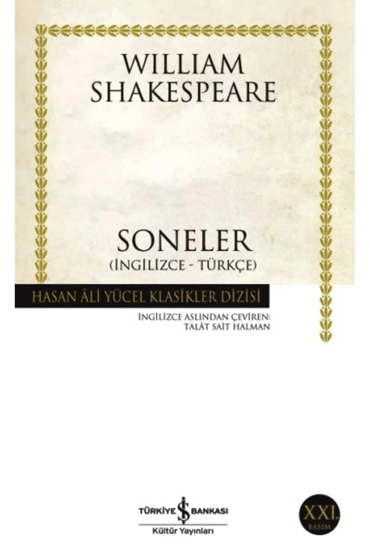 Soneler İngilizce -Türkçe W.Shakespeare İş Bankası