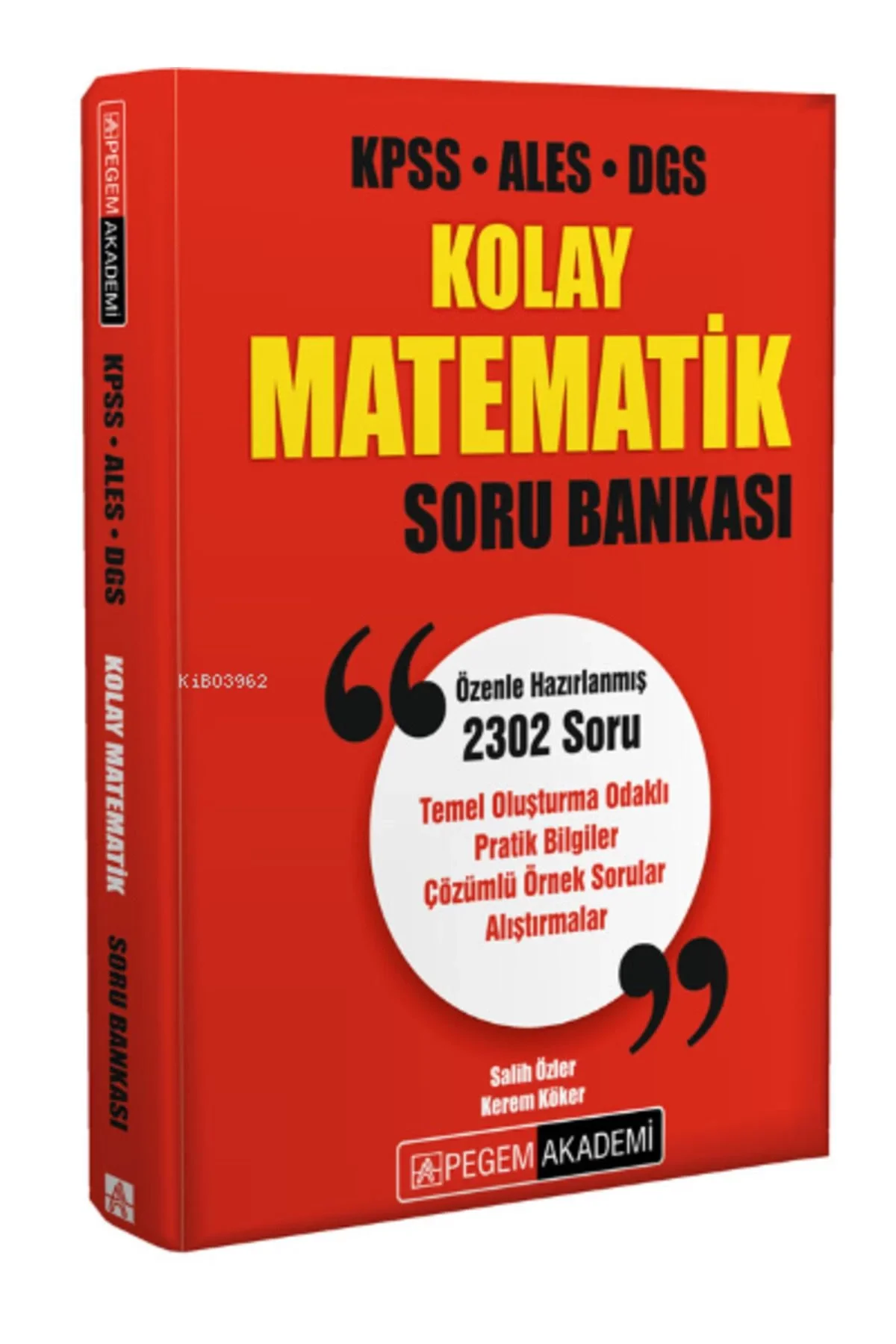 Pegem Kpss Ales Dgs Kolay Matematik Soru Bankası