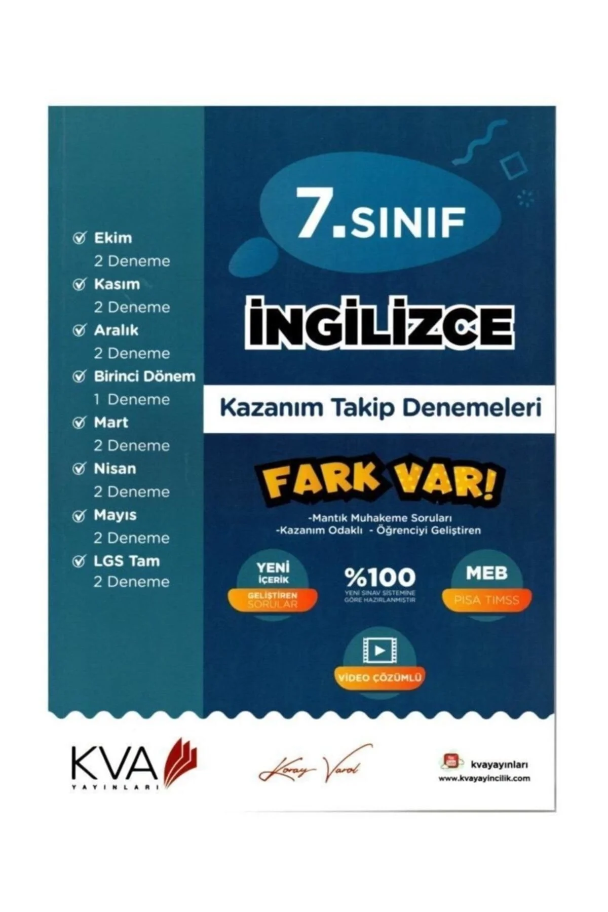 Kva 7.Sınıf İngilizce Kazanım Takip Denemeleri Koray Varol Akademi