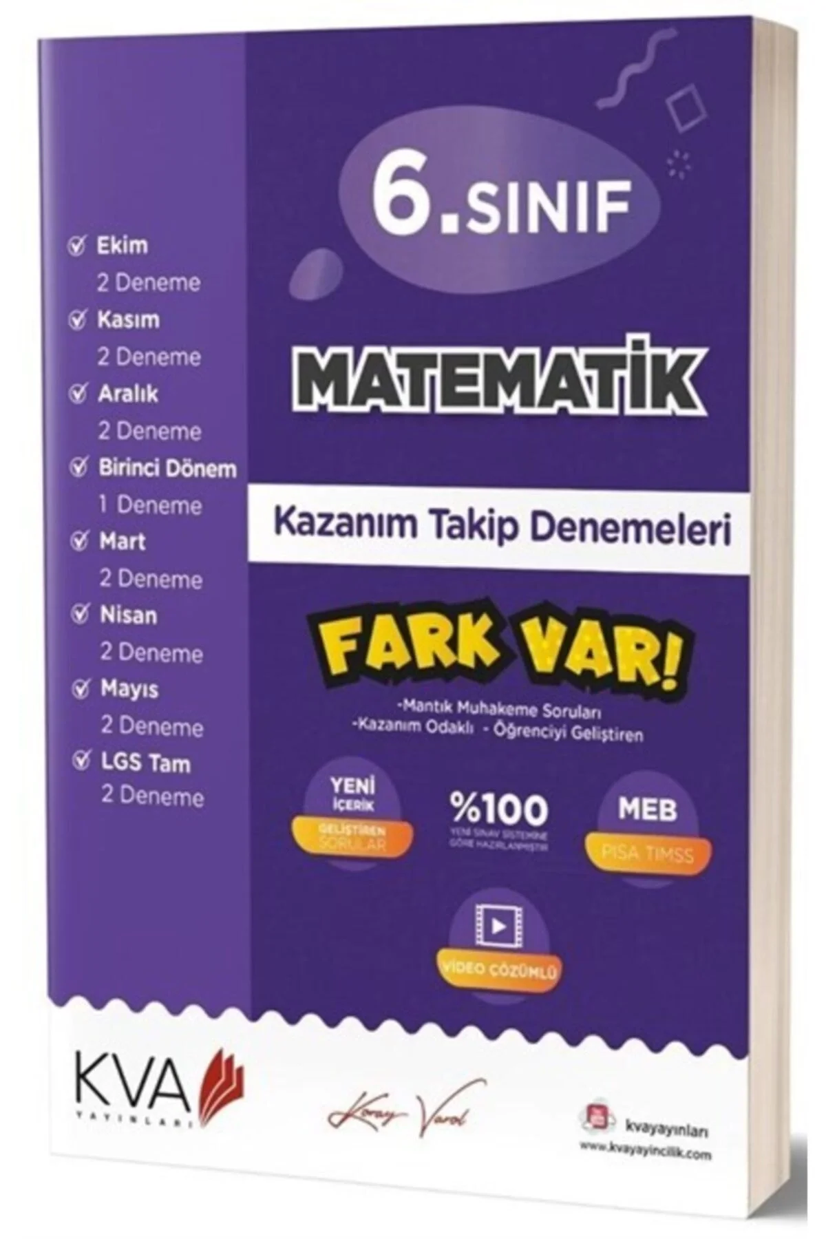 Kva 6.Sınıf Matematik Kazanım Takip Denemeleri Koray Varol Akademi