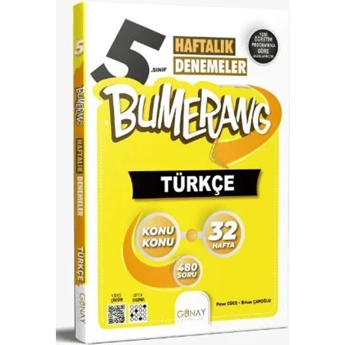 Günay 5.Sınıf Türkçe 32 Haftalık Denemeler Bumerang