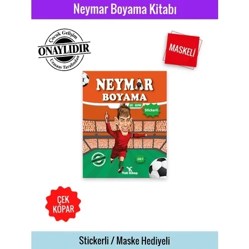 Neymar Stickerli Maskeli Boyama Kitabı Yeti Kitap