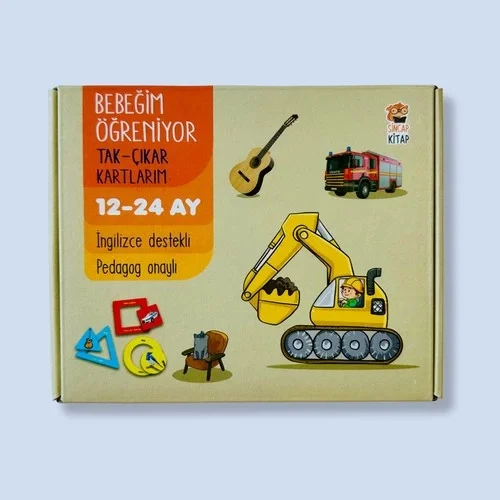 Bebeğim Öğreniyor Tak Çıkar Kartlar 12-24 Ay Sincap Kitap
