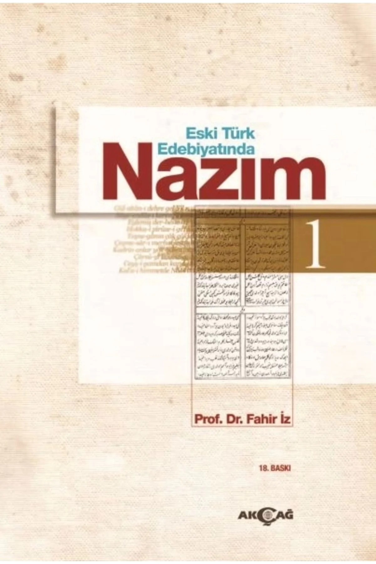 Eski Türk Edebiyatında Nazım 1 Fahir İz Akçağ