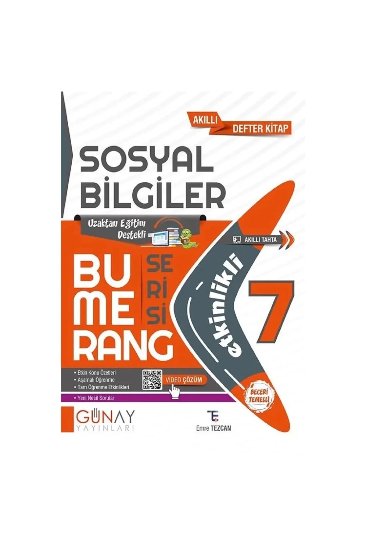 Günay 7.Sınıf Bumerang Sosyal Bilgiler Etkinlikli Akıllı Defter Kitap