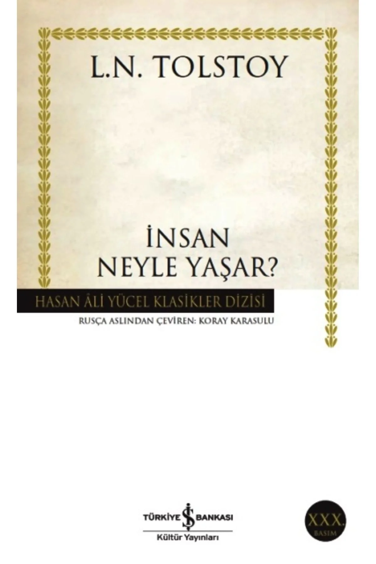 İnsan Neyle Yaşar Tolstoy İş Bankası