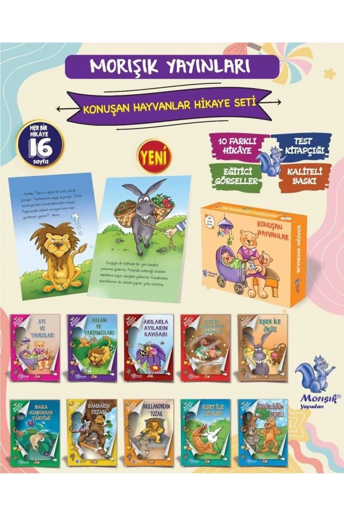Konuşan Hayvanlar Dizisi 1.Sınıflara 10 Kitap Morışık