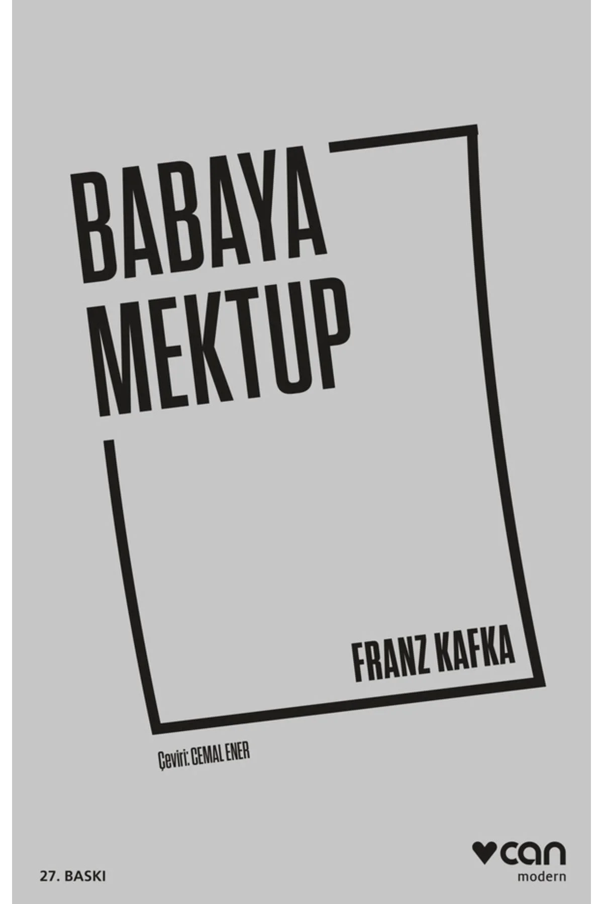 Babaya Mektup Franz Kafka Can Yayın