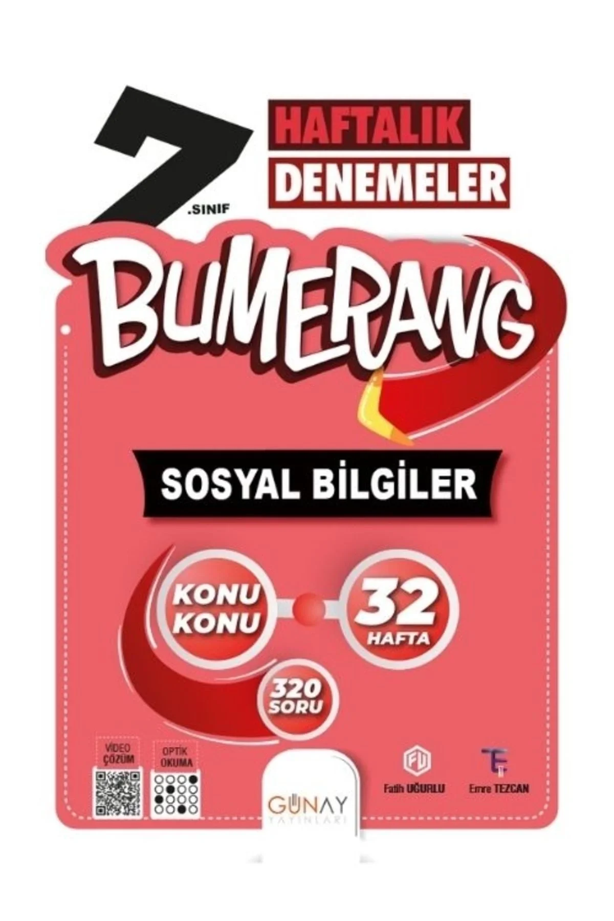 Günay 7.Sınıf Sosyal Bilgiler 32 Haftalık Denemeler Bumerang