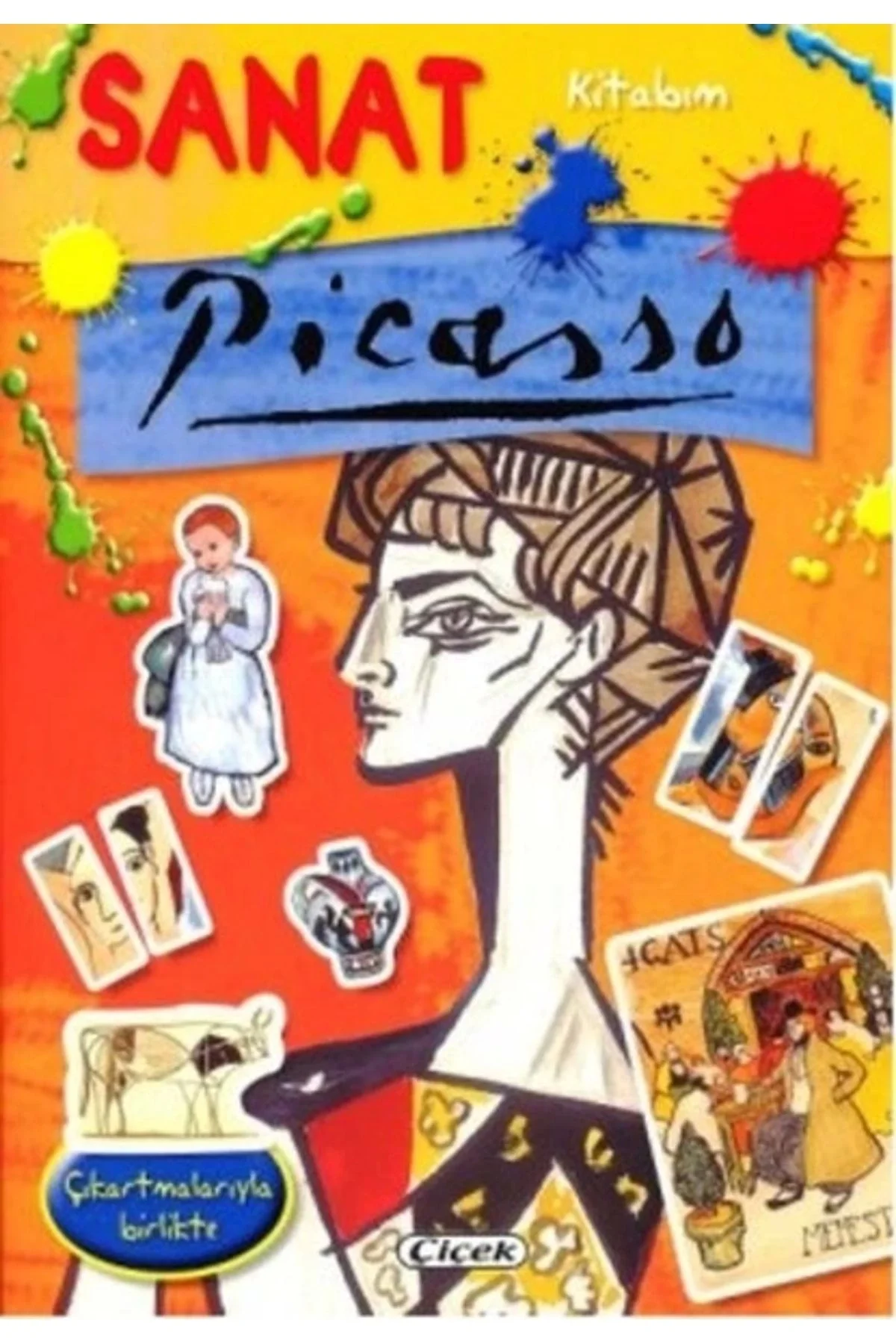 Sanat Kitabım Picasso Çıkartmalı Çiçek Yayın