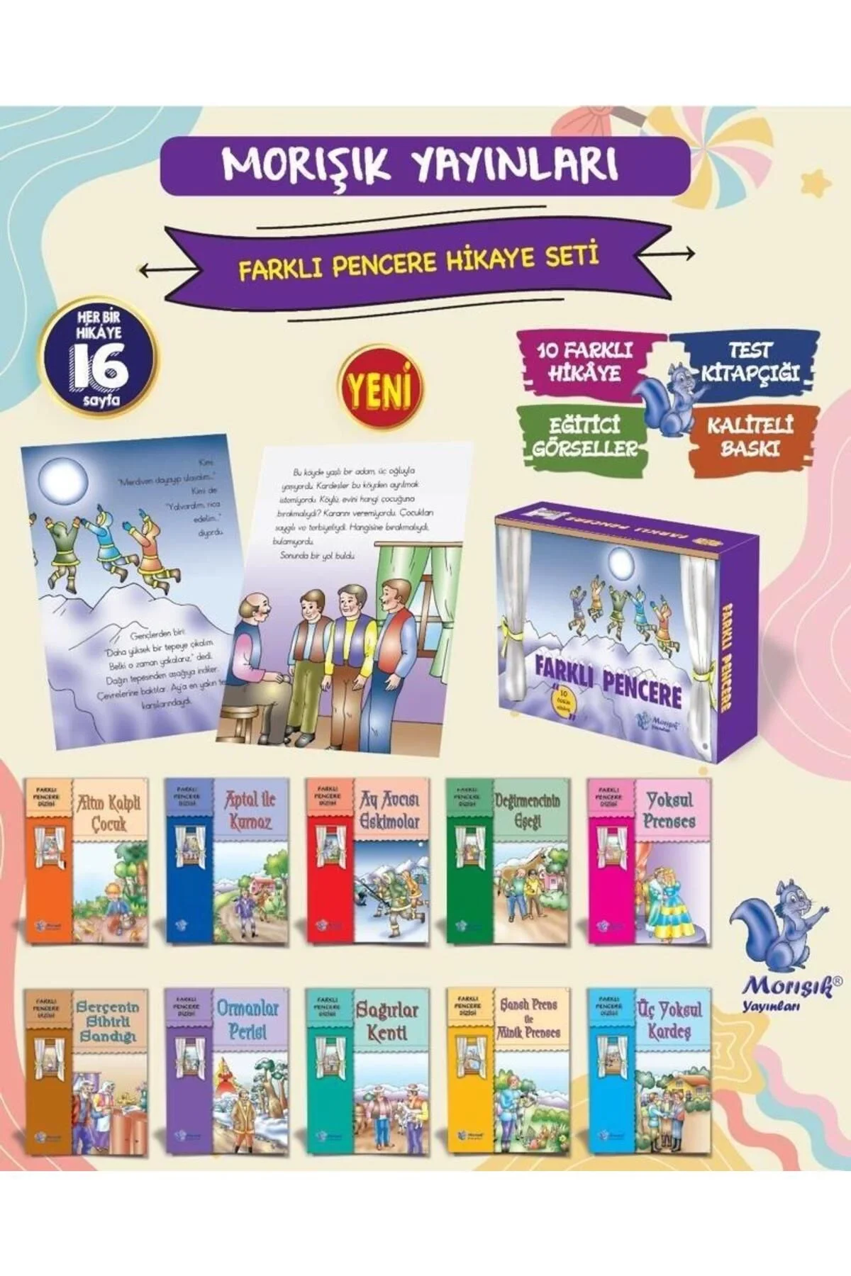 Farklı Pencere Dizisi 1.Sınıflara 10 Kitap Morışık