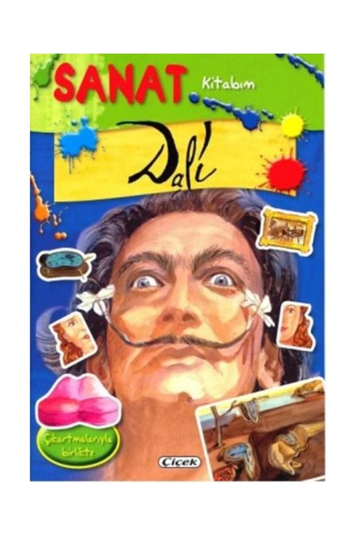 Sanat Kitabım Dali Çıkartmalı Çiçek Kitap