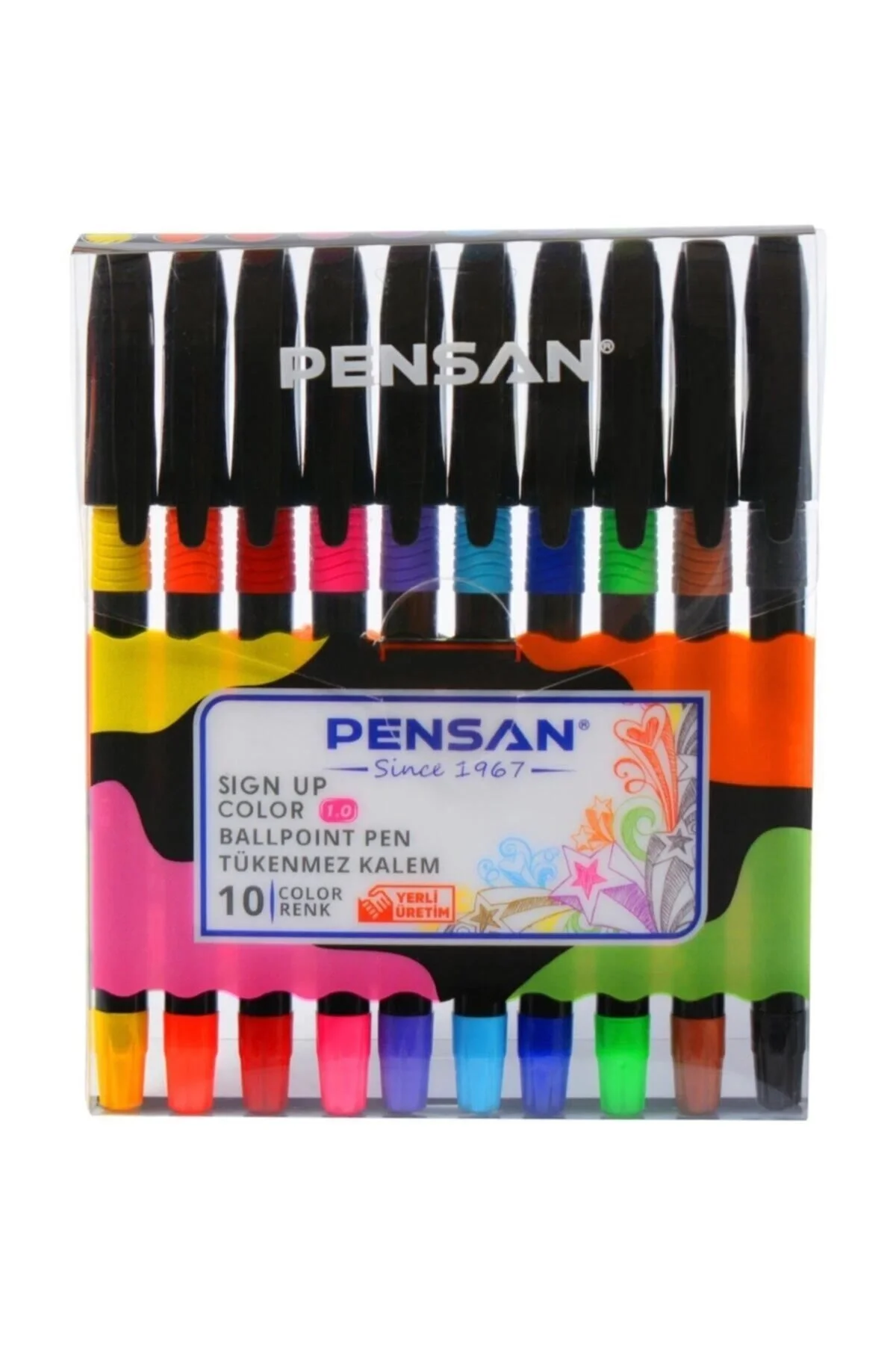 Pensan Sign Up Tükenmez Kalem 1 Mm 10 Renk pe2410su10