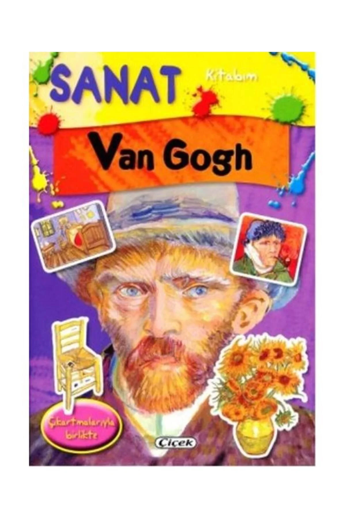 Sanat Kitabım Van Gogh Çıkartmalı Çiçek Kitap