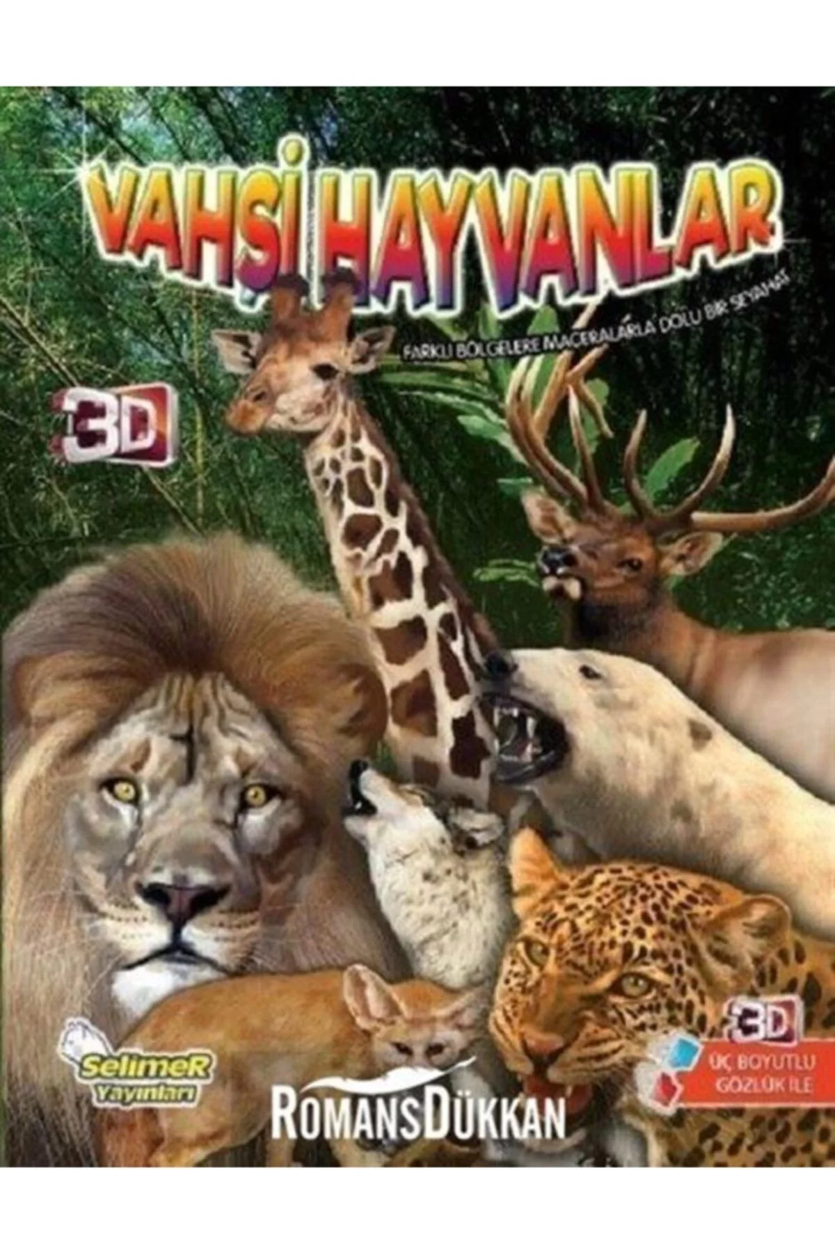 Vahşi Hayvanlar 3 Boyutlu 3 D Gözlük Hediyeli Selimer