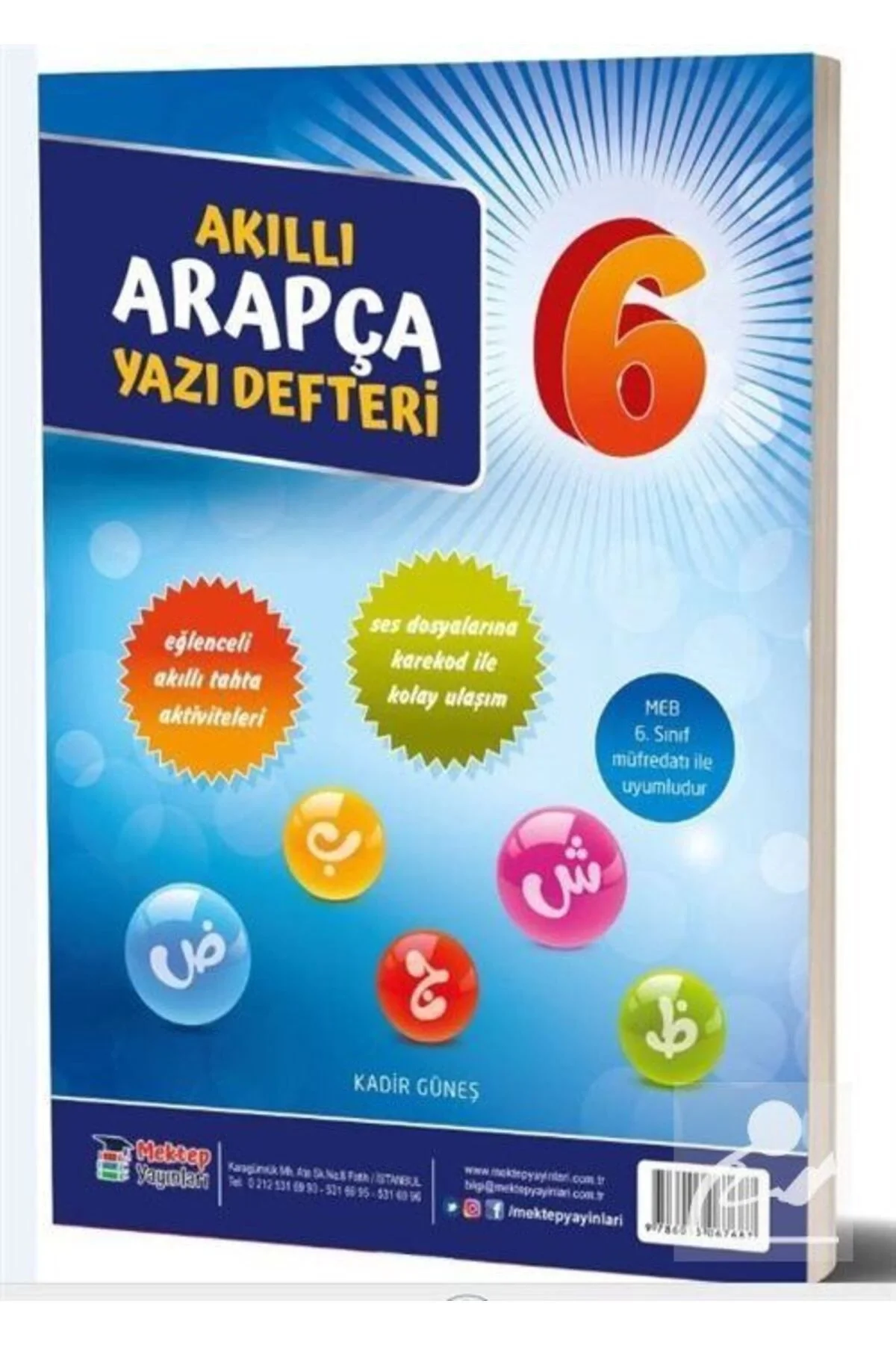 Mektep 6.Sınıf Akıllı Arapça Yazı Defteri