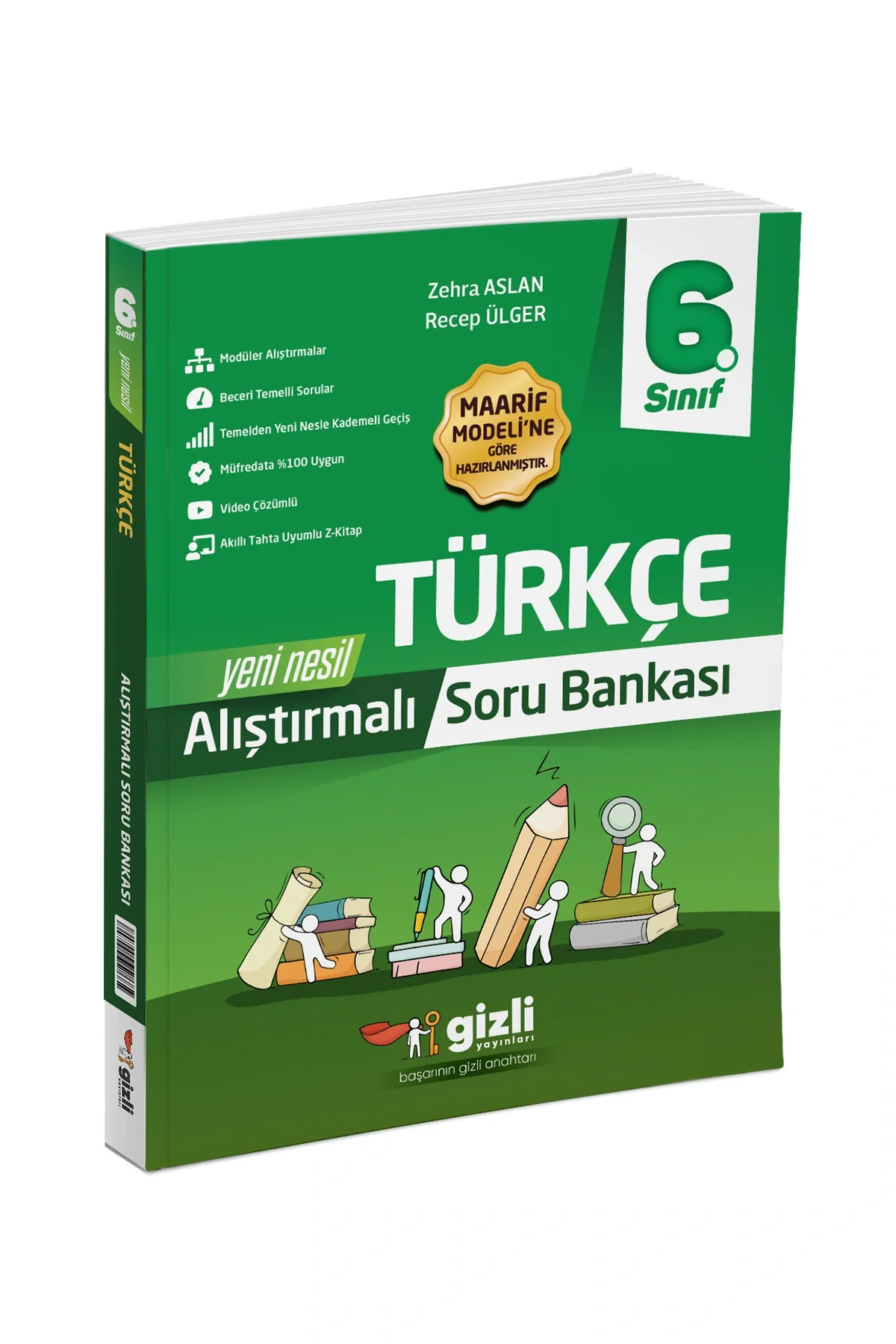 6.Sınıf Türkçe Alıştırmalı Soru Bankası Gizli Yayınları