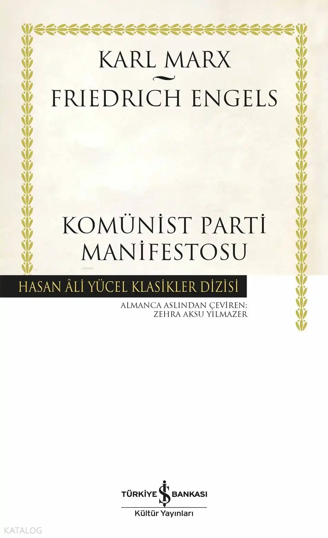 Komünist Parti Manifestosu Karl Marx İş Bankası