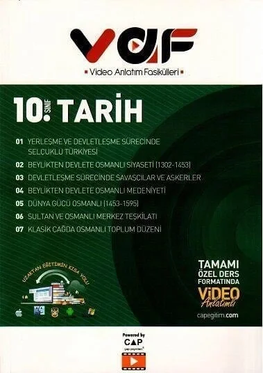 Çap 10.Sınıf Tarih Video Anlatım Fasikülleri