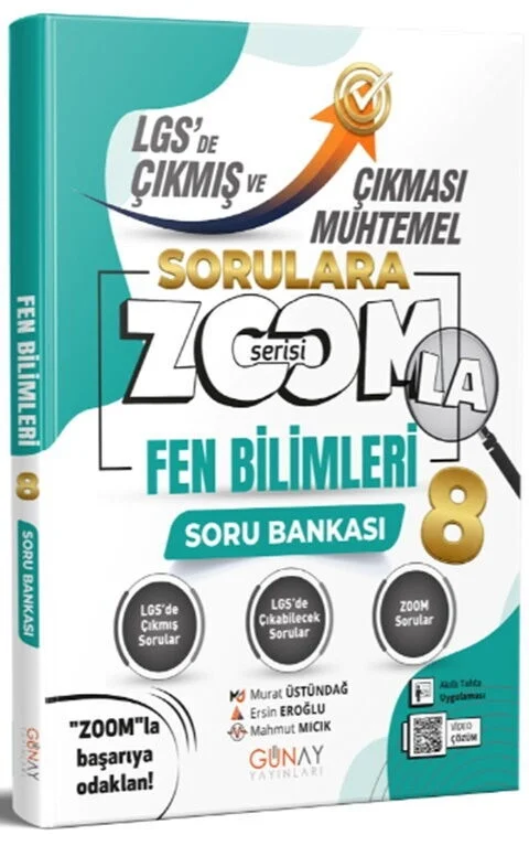 Günay 8.Sınıf Lgs Fen Bilimleri Çıkması Muhtemel Soru Bankası Zoom Serisi