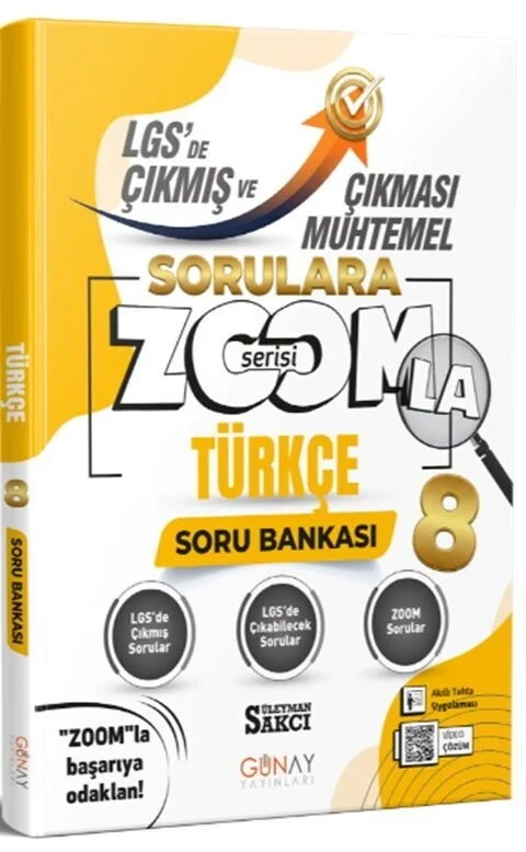 Günay 8.Sınıf Lgs Türkçe Çıkması Muhtemel Soru Bankası Zoom Serisi