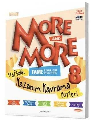 8.Sınıf More More Haftalık Kazanım Föyleri