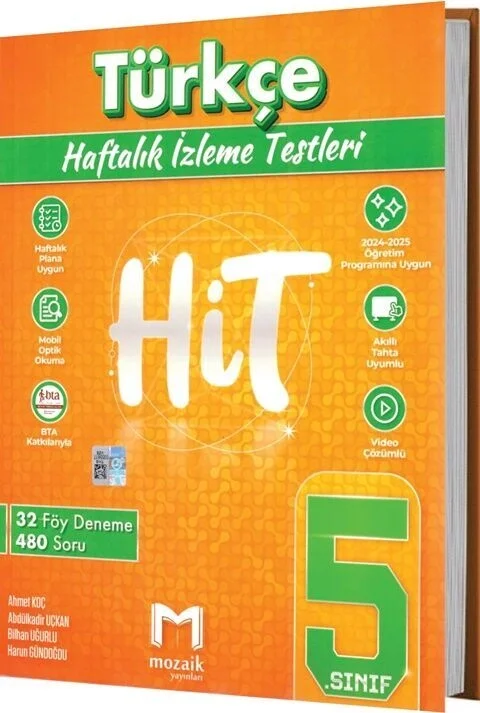 Mozaik 5.Sınıf Türkçe 32 Haftalık İzleme Testleri