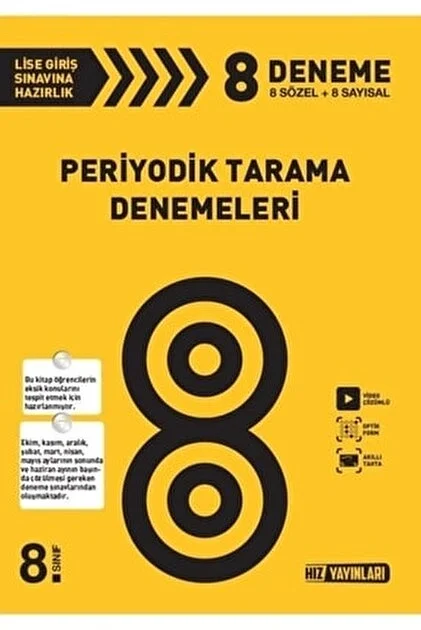Hız 8.Sınıf Sözel-Sayısal Periyodik Tarama Denemeleri