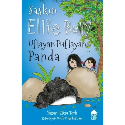 Şaşkın Ellie Belly Uflayan Puflayan Panda Mavi Kirpi