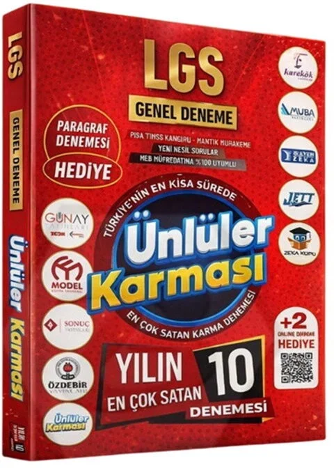 8.Sınıf Lgs Yılın En Çok Satan 10 Denemesi Ünlüler Karması
