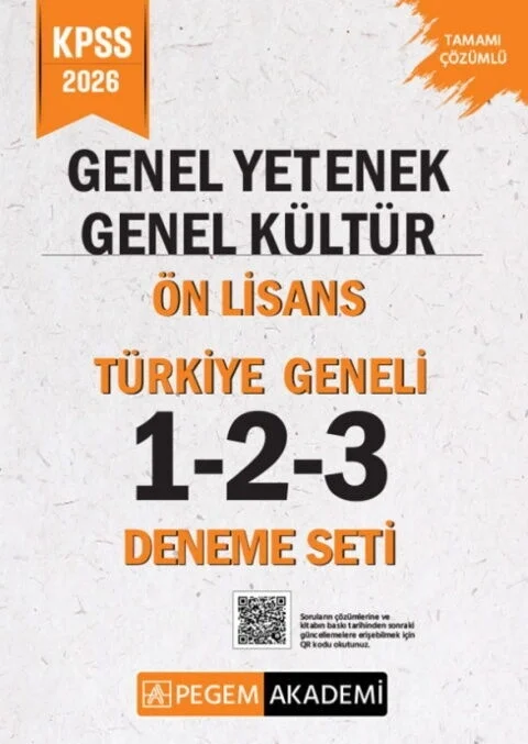 Pegem 2026 Kpss Gy Gk Önlisans Türkiye Geneli 1-2-3 Deneme Seti